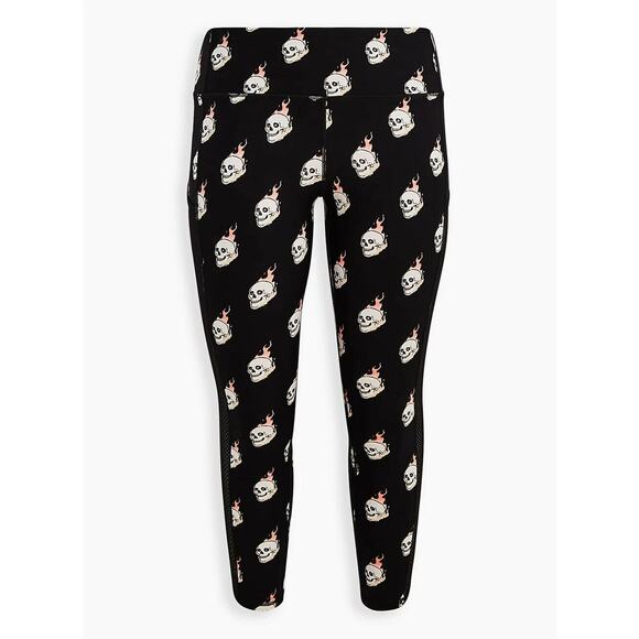 TORRID Flaming Skull Wicking Active Legging - Picture 1 of 8
